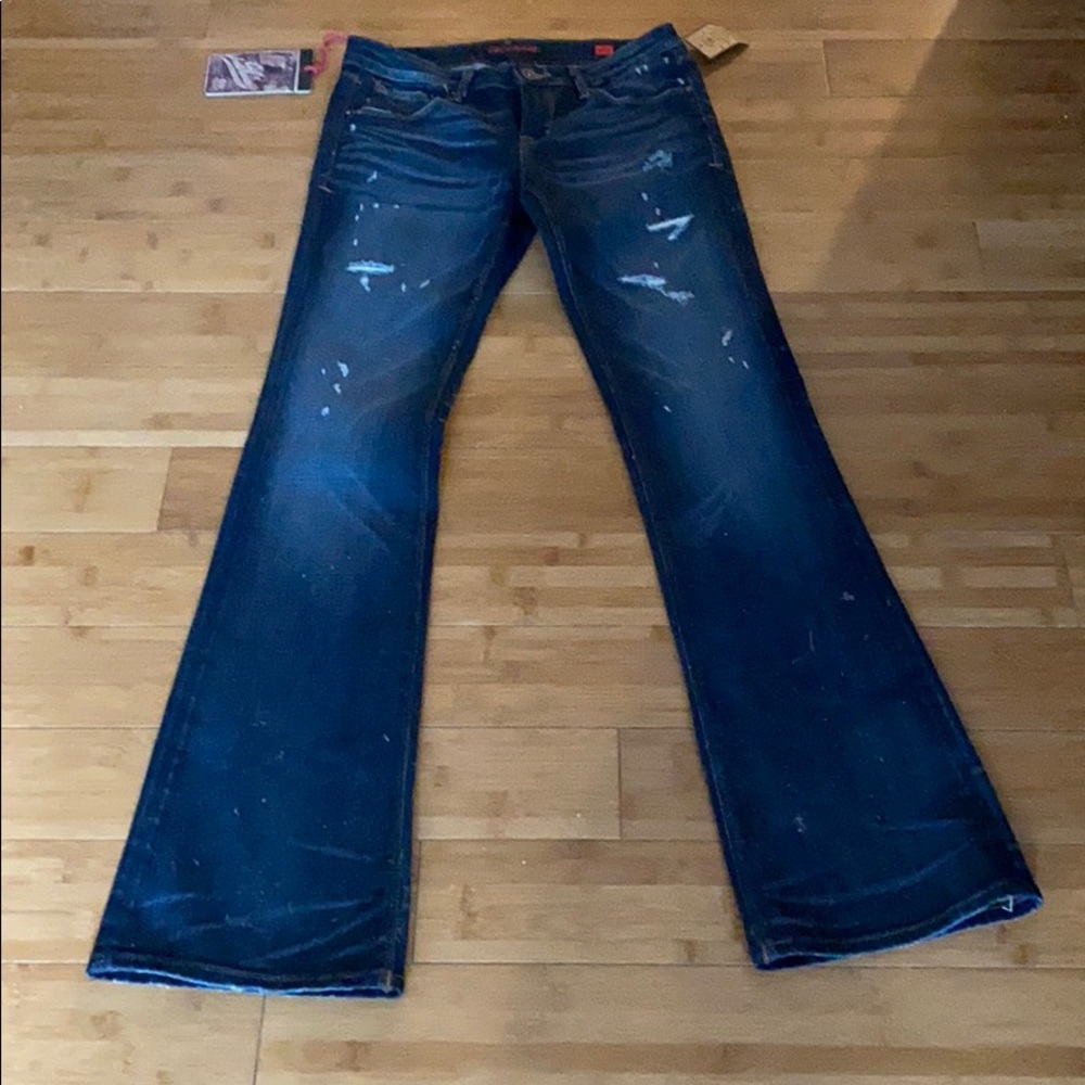 New With Tags! Cult of Individuality Size 27 Boot Cut Jeans Dark Wash
